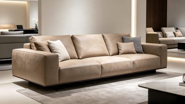 leather fabric sofa featured