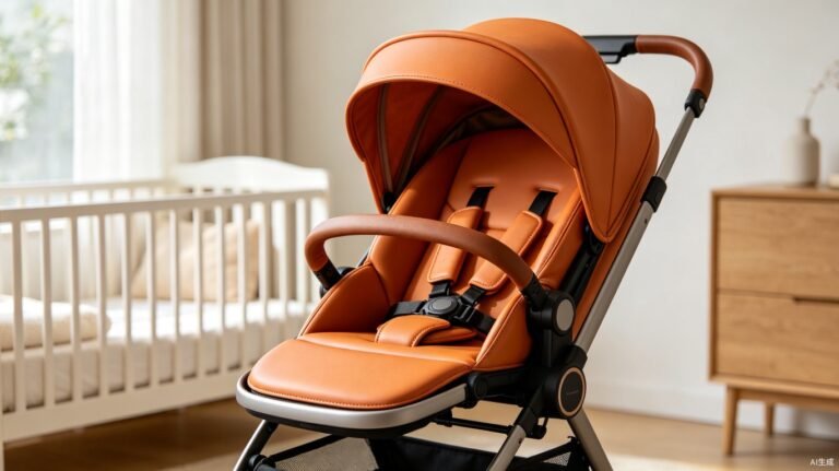 baby stroller leather material featured