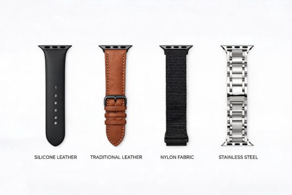smartwatch band material comparison featured