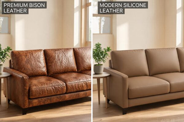 bison leather sofa featured