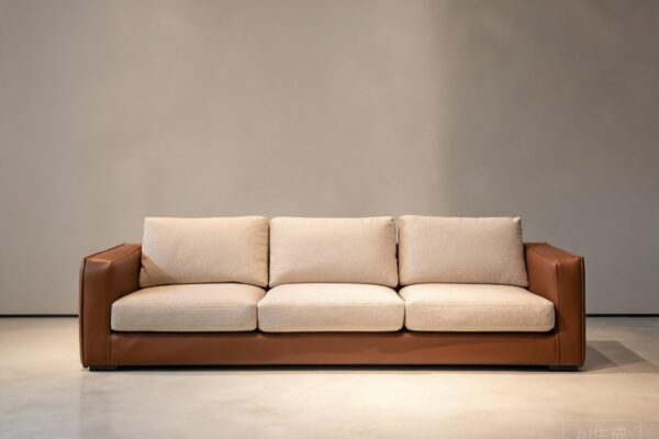 leather sofa with fabric featured