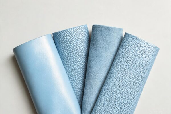 light blue leather featured