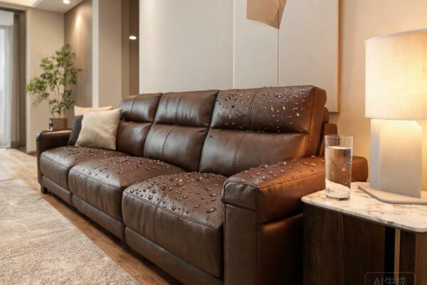 water on leather sofa featured
