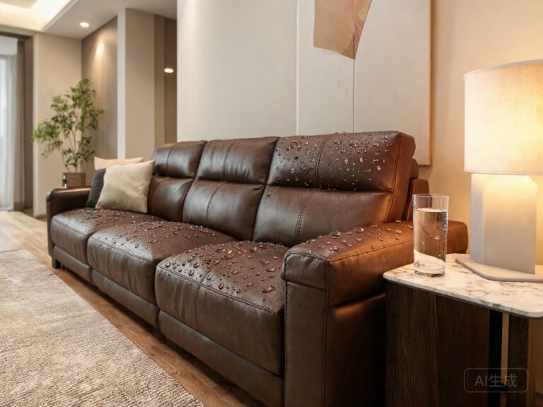 water on leather sofa featured