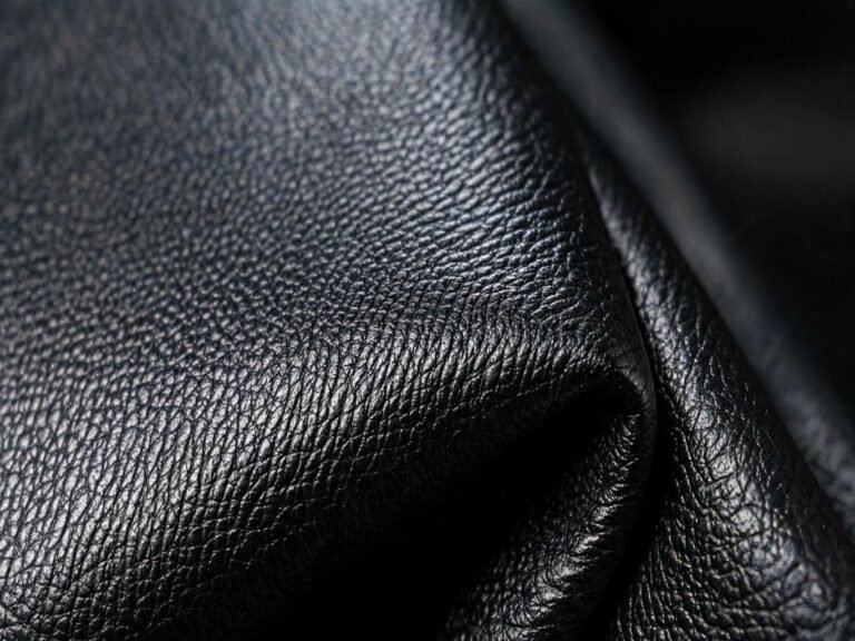 black leather fabric featured