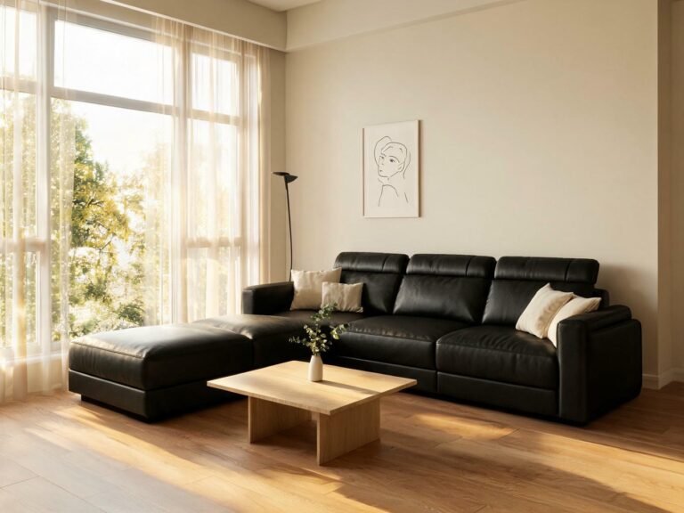 black leather faux featured