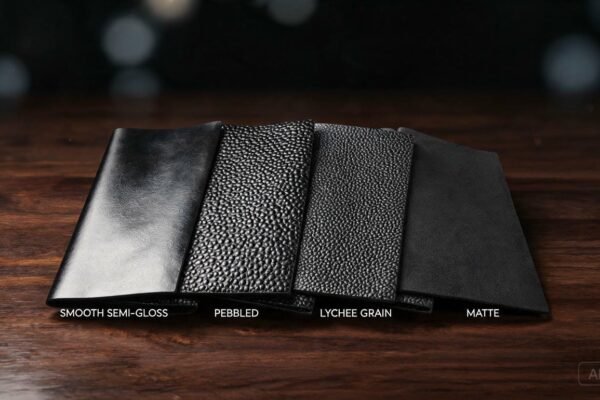 black leather swatches featured