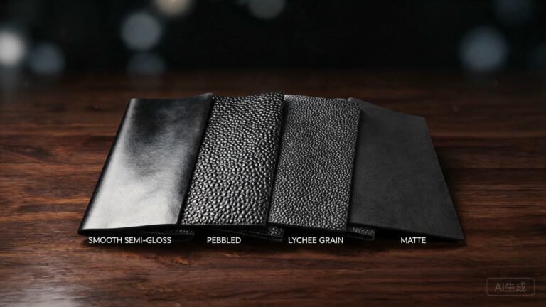 black leather swatches featured
