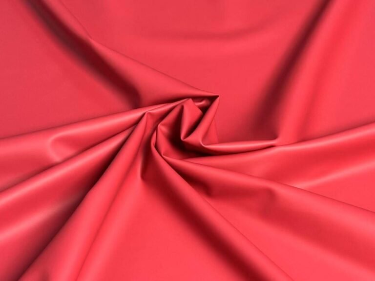 bright red leather folded texture