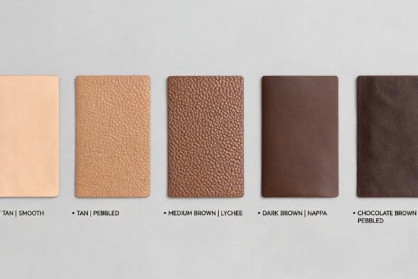 brown leather swatches featured