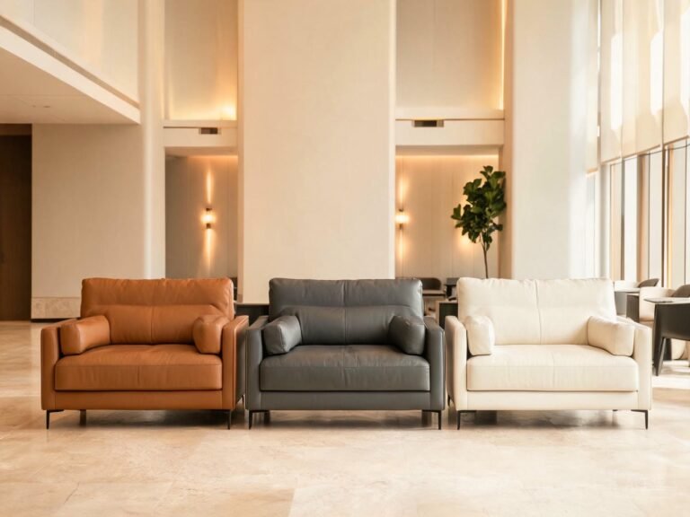 color leather couch featured
