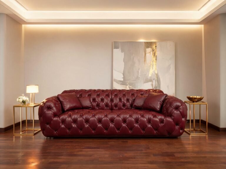 dark red leather featured