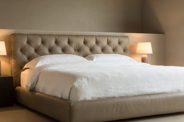headboard leather upholstery featured