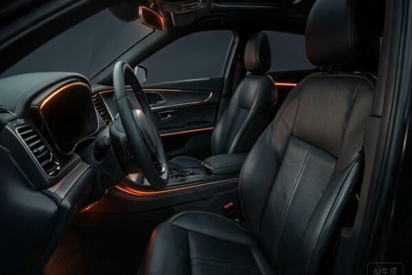 leather and black featured