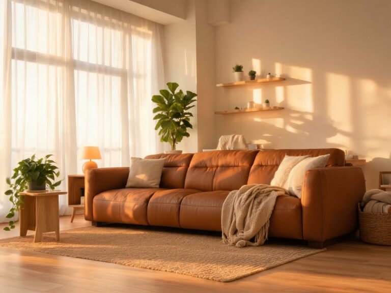 leather fabric brown featured