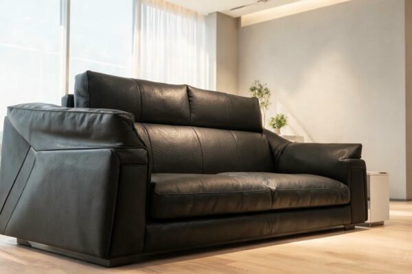leather material couch featured