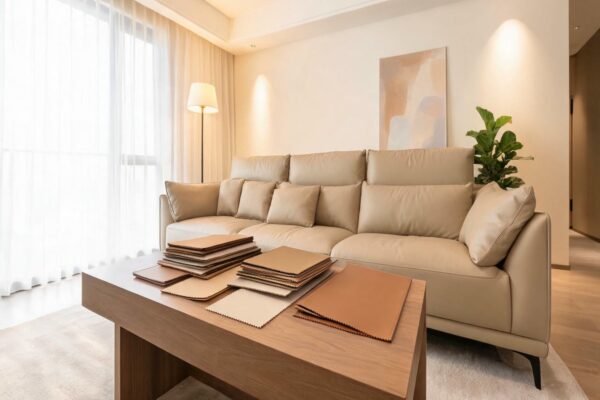 microfiber leather couch featured