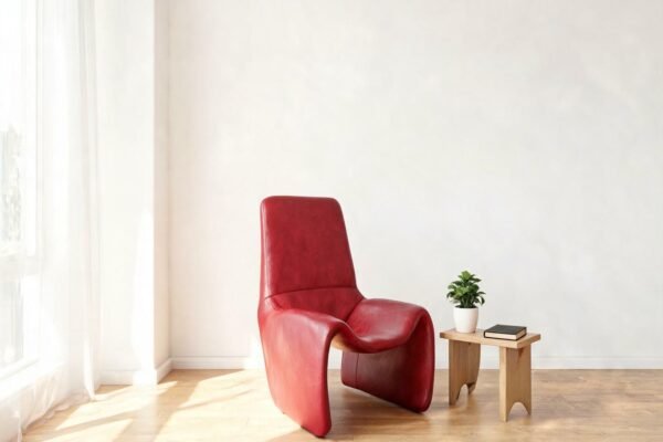 red faux leather featured