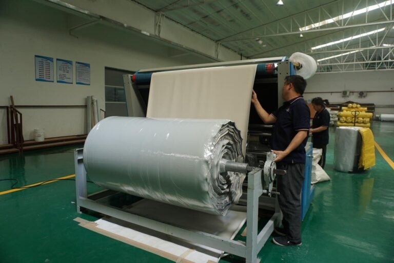 worker large leather roll rewinder