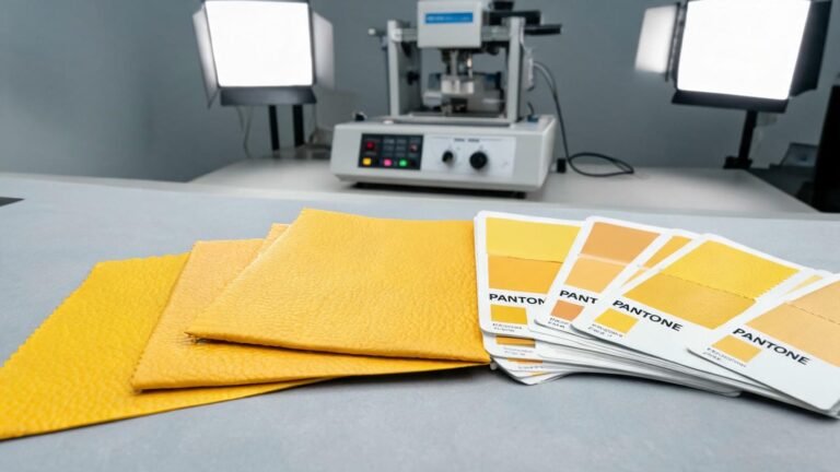 yellow faux leather featured