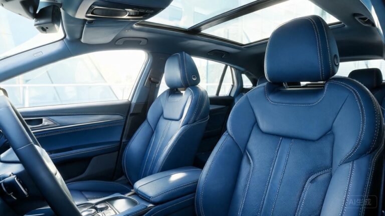 blue leather interior featured